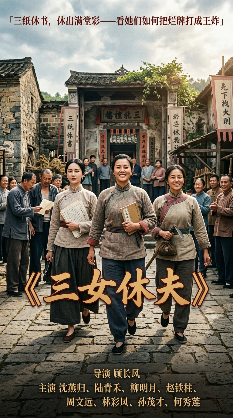 《三女休夫》主视觉